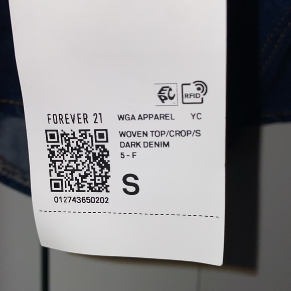 Forever 21 Blue Denim Crop Top - Picture 3 of 5